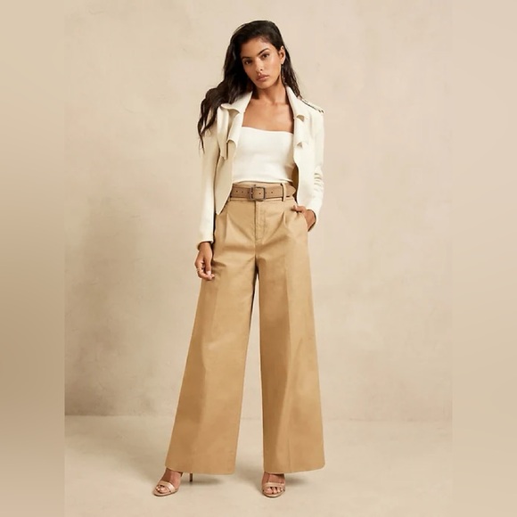 Banana Republic Pants - NWT! Banana Republic New British Kahki Palazzo Wide-Leg Chino Pant - Size 2P